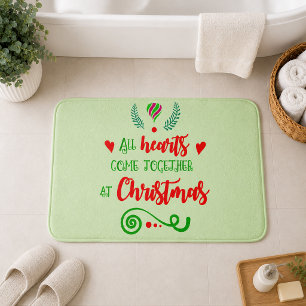 Alle harten komen samen met Kerstmis Badmat