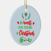 Alle harten komen samen op kerstavond, ZSG Keramisch Ornament (Rechts)
