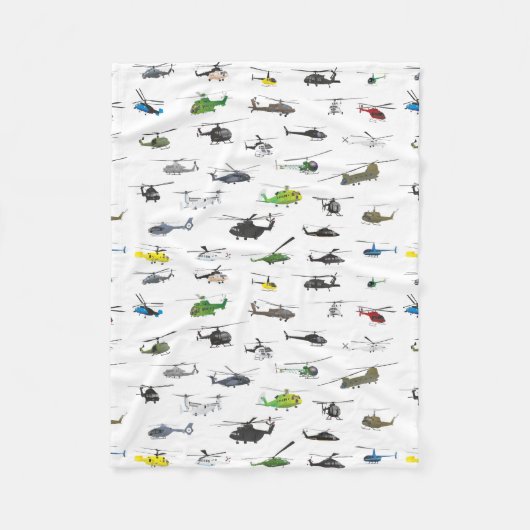 Alle helikopters fleece deken (Voorkant)