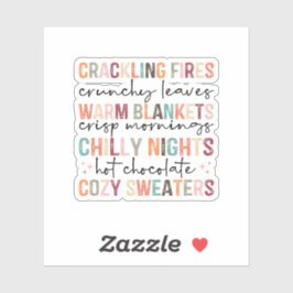 Alle Herfst Voelt Vinyl Sticker