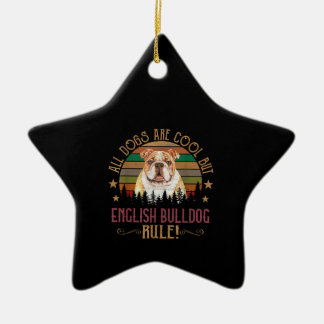 Alle honden Art Cool Maar Engels Bulldogs Regel Keramisch Ornament