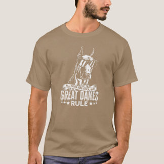 Alle honden zijn cool, maar grote denen regeren ho t-shirt