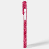 Alle Hot Pink Glitter Sugar Shiny Custom Monogram Case-Mate iPhone Case (Achterkant / Links)