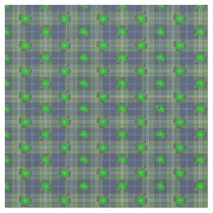 Alle Ierse blauwe klavertartan Stof