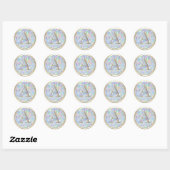 ALLE INITIALEN Goud Monogram Abstract Ronde Sticker (Vel)