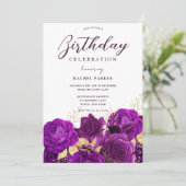 Alle jaren van de verjaardag van de Paarse partij  Kaart (Staand voorkant)