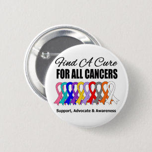 Alle kanker genezen ronde button 5,7 cm