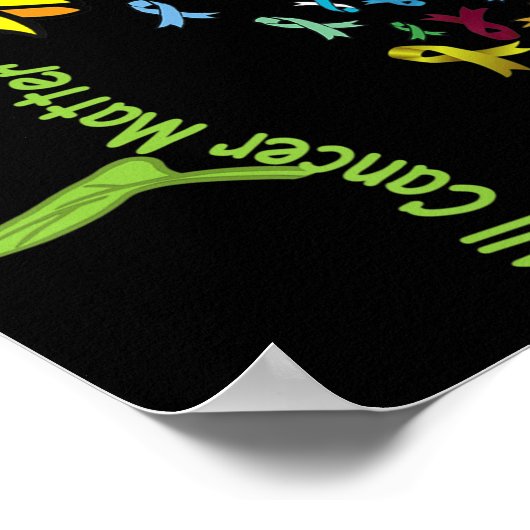 Alle kanker is belangrijk om het dagelijkse lint poster (Hoek)