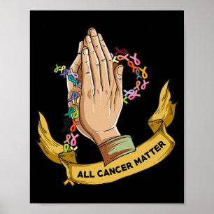 Alle Kanker Zaken Bewustzijnsdag Bidden Poster