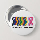 Alle kankerbewustwording ronde button 7,6 cm (Voorkant /achterkant)