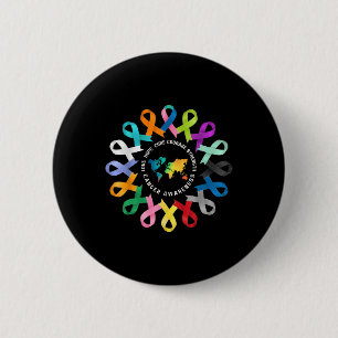 Alle kankerbewustzijn bestrijdt kanker lint onders ronde button 5,7 cm