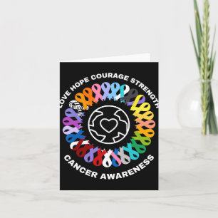 Alle kankerbewustzijn doet er toe elke kleur linte kaart