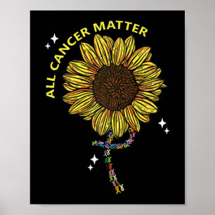 Alle kankerzaken Bewustzijn Kruis Alle linten 1 Poster