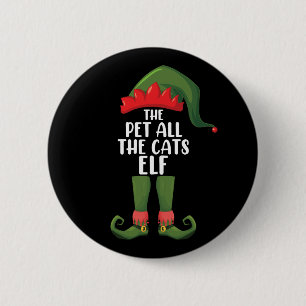 Alle katten die met kerstmis uit de Elf-reeks kome Ronde Button 5,7 Cm