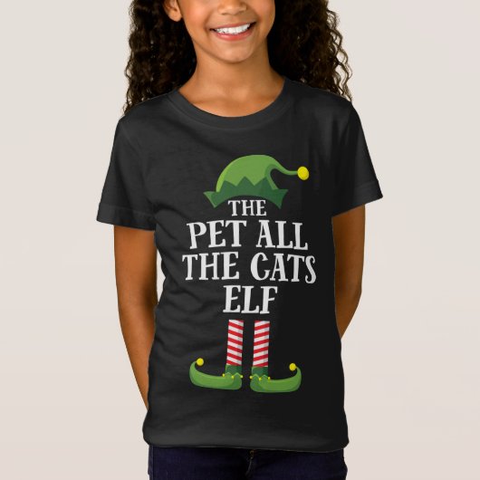 Alle katten in de Elf Matching Familie Christm T-shirt (Voorkant)