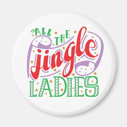 Alle kerst van de Jingle-dames | Magneet (Voorkant)