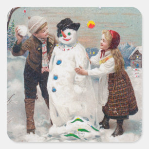 Alle kerstfeestvreugde vierkante sticker