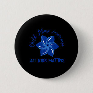 Alle Kinder Probleem Kindermisbruik Bewustzijn Pin Ronde Button 5,7 Cm