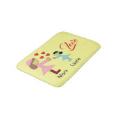 Alle kinderen hebben liefde nodig: lichtgeel badmat (Gekanteld)