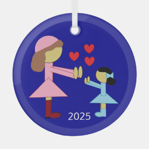 Alle kinderen hebben liefde nodig: Marine Glas Ornament