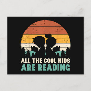 Alle Kinderen lezen Retro lezen Boeken Lover Boys Briefkaart