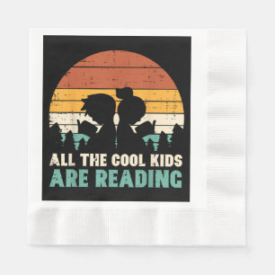 Alle Kinderen lezen Retro lezen Boeken Lover Boys Servet