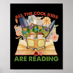 Alle Kinderen van de Koel lezen bibliotheek boeken Poster