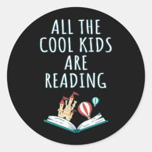 Alle Kinderen van de kool lezen II Ronde Sticker