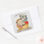 Alle Kittens zijn antifascistisch Vierkante Sticker (Envelop)