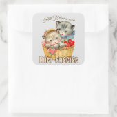 Alle Kittens zijn antifascistisch Vierkante Sticker (Tas)