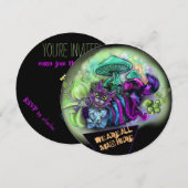 Alle kleine kat-uitnodigingen kaart (Voorkant / Achterkant)