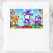 Alle kleine regendruppels rechthoekige sticker (Tas)