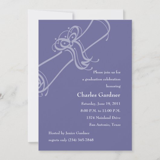 Alle kleuren Afstuderen Diploma Kaart (Voorkant)