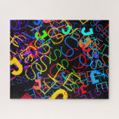 Alle  kleuren en zwart legpuzzel (Horizontaal)