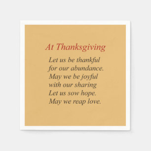 Alle kleuren op Thanksgiving gedicht Servetten