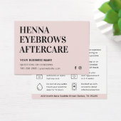 Alle kleurentint Henna Brows Aftercare Kaart Advie (Bureau)