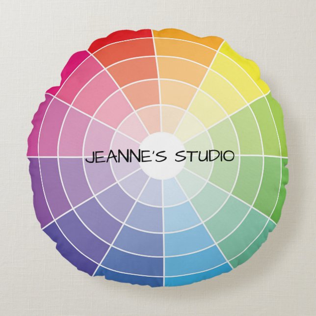 Alle kleurenwielpiloot rond kussen (Voorkant)