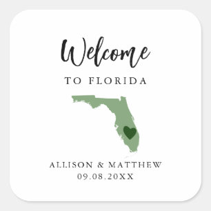 Alle kleurrijke Florida Weduwwelkomstpagina's of b Vierkante Sticker