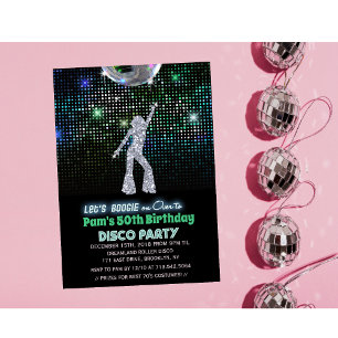 ALLE LEEFTIJDEN - Retro Disco Verjaardagsfeest Uit Kaart