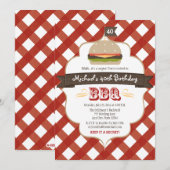 ALLE LEEFTIJDSVERZEKERINGEN VAN DE BBQ BIRTHDAY KAART (Voorkant / Achterkant)