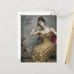 Alle Lepels Zijn Weg Fantasie Vintage Kunst Briefkaart