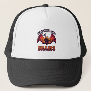 Alle leraren houden van hersenen Halloween Vleermu Trucker Pet
