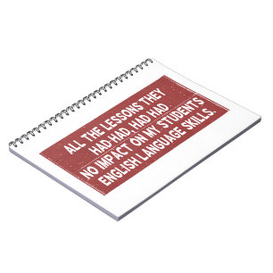 Alle lessen die ze hadden gehad, hadden geen invlo notitieboek