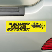 ALLE LEVENS VERSPLINTERD NIEMAND GEEFT OM JE BUMPERSTICKER (Op auto)