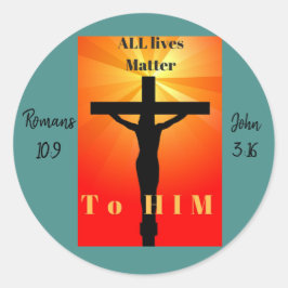 Alle levens zijn belangrijk voor hem ronde sticker