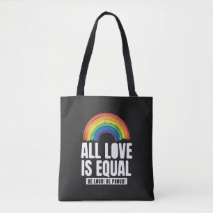 Alle liefde is gelijke prijs voor lesbische, homos draagtas