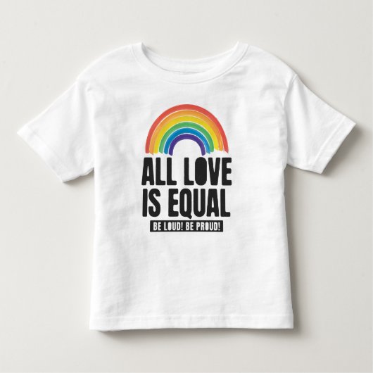 Alle liefde is gelijke prijs voor lesbische, homos kinder shirts (Voorkant)