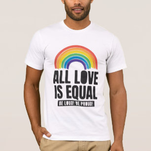 Alle liefde is gelijke prijs voor lesbische, homos t-shirt