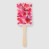 Alle liefdesWaterverf Roze Rood Handwaaier (Achterkant)