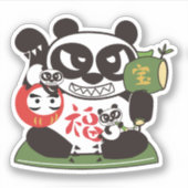 Alle Lucky Panda God Sticker (Voorkant)